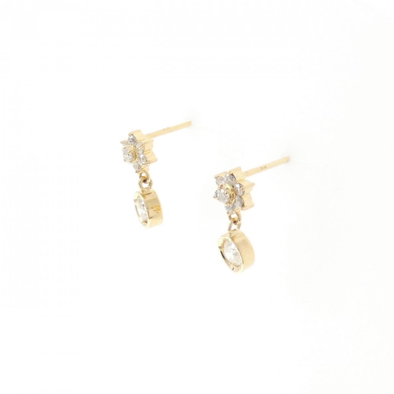 K18YG ダイヤモンド ピアス 0.38CT