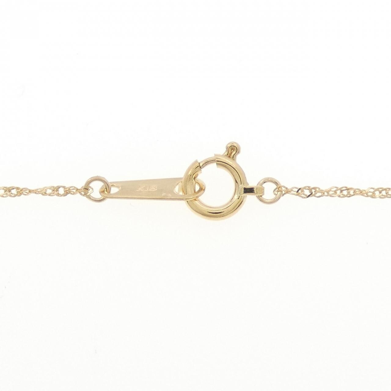 K18YG ガーネット ネックレス 0.02CT
