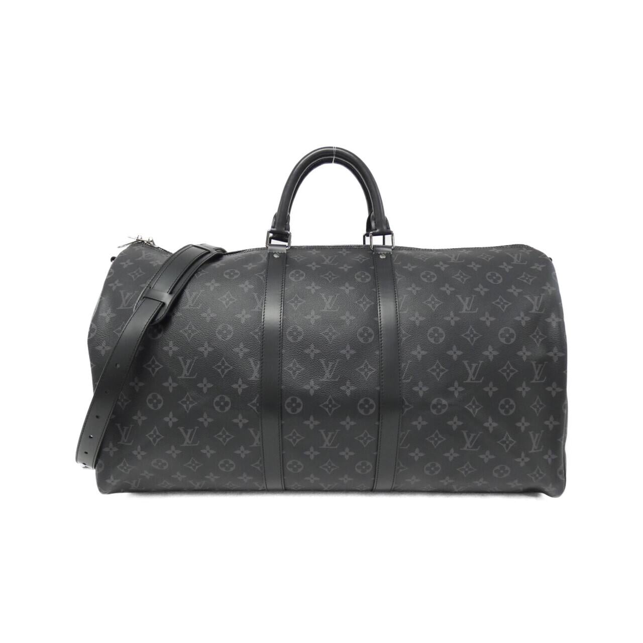 LOUIS VUITTON Monogram Eclipse Keepall Bandouliere 55cm M40605 Boston Bag