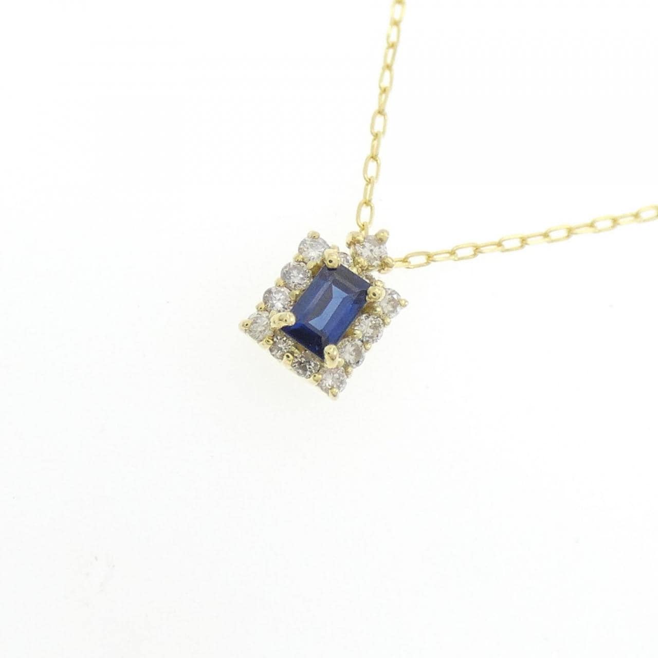 【新品】K18YG サファイヤ ネックレス 0.12CT