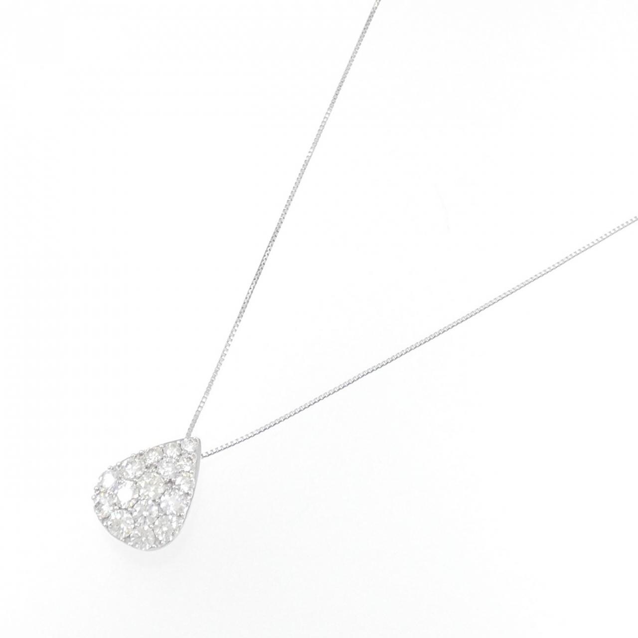K18WG ダイヤモンド ネックレス 1.00CT