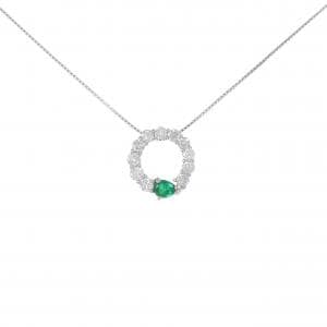 PT900/PT850 エメラルド ネックレス 0.32CT