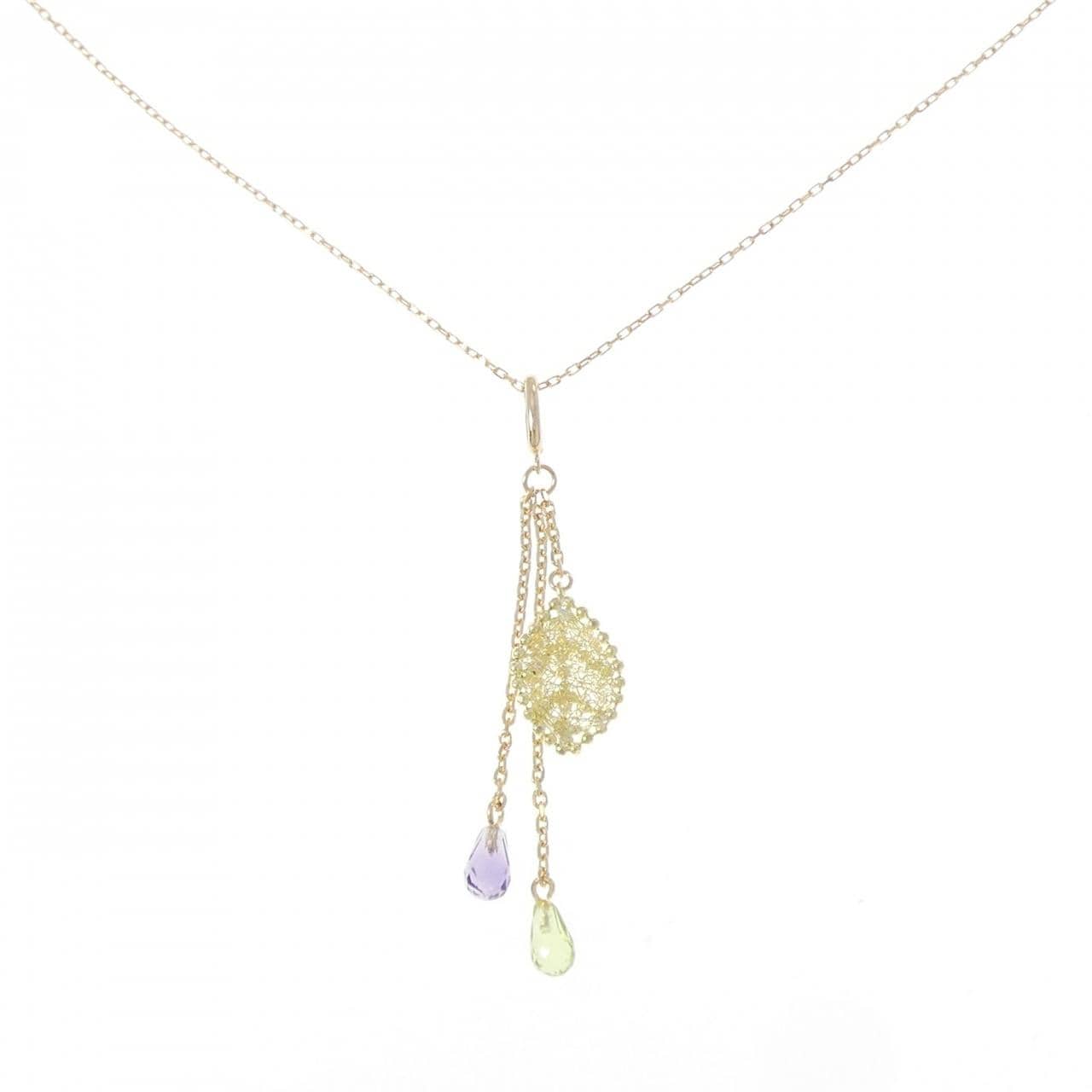 K18YG ペリドット ネックレス