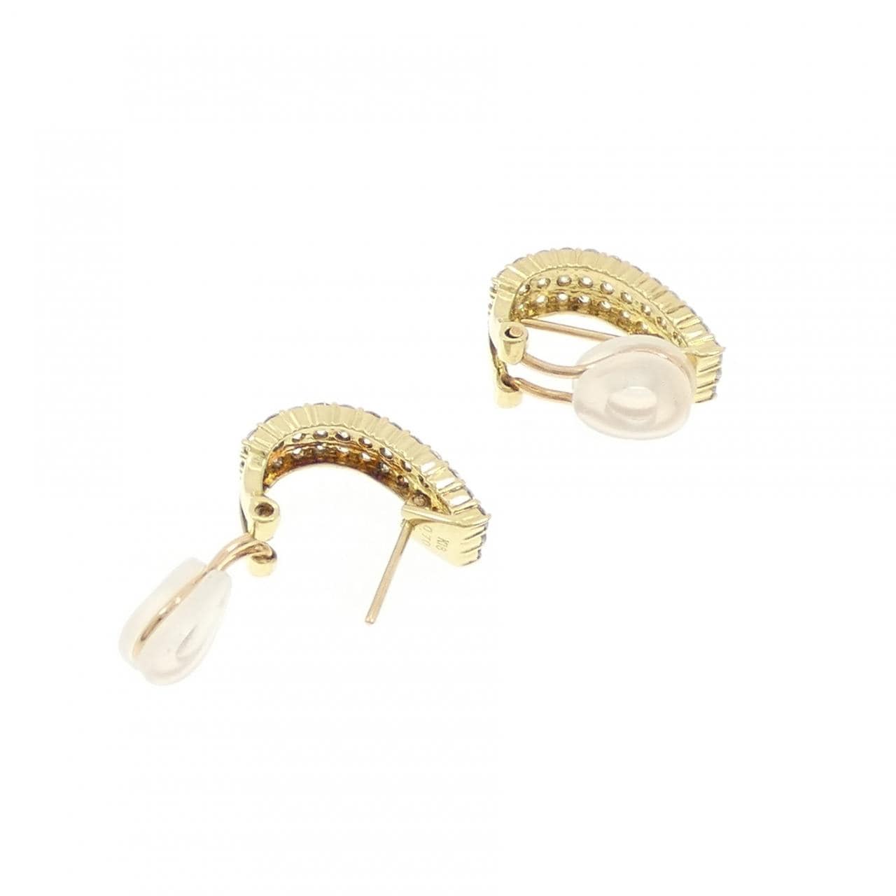 K18YG パヴェ ダイヤモンド ピアス/イヤリング 1.40CT