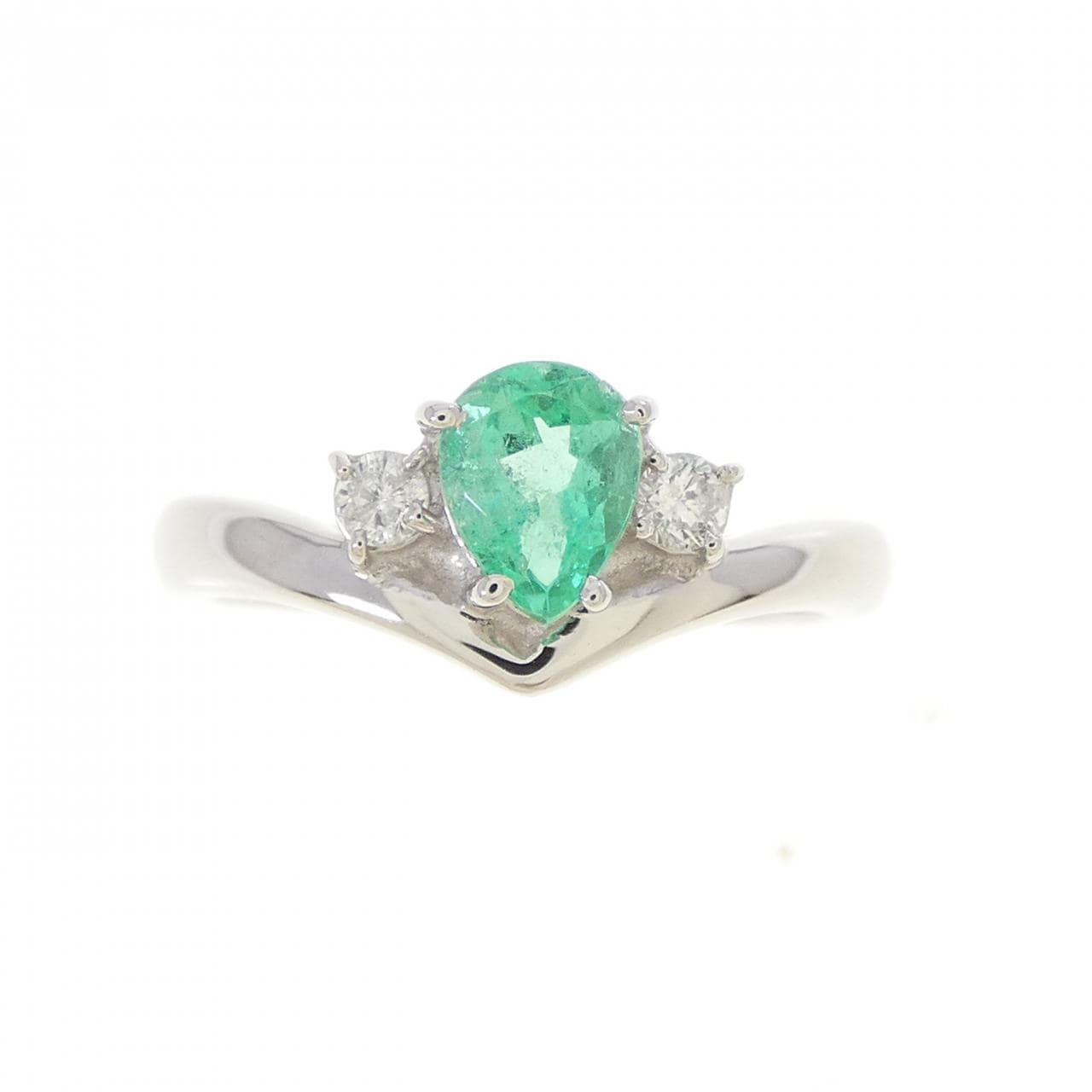 PT900 エメラルド リング 0.33CT