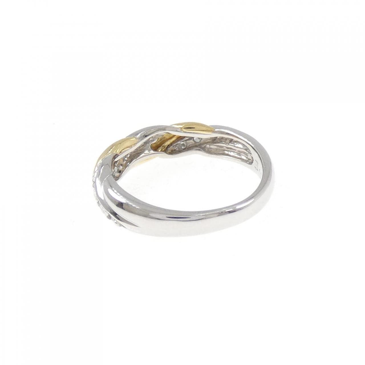 PT900/K18YG ダイヤモンド ピンキー リング 0.08CT