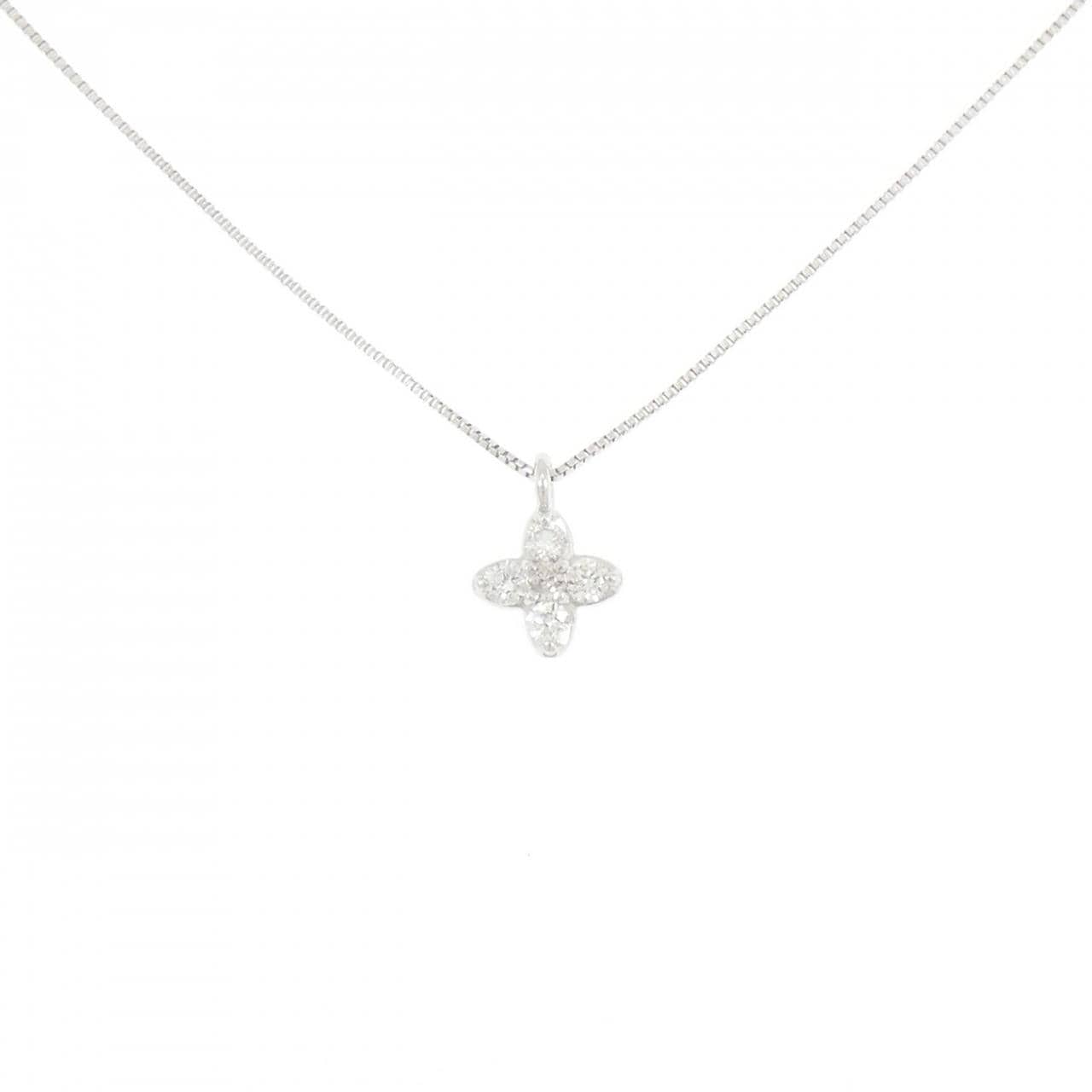 K18WG ダイヤモンド ネックレス 0.15CT