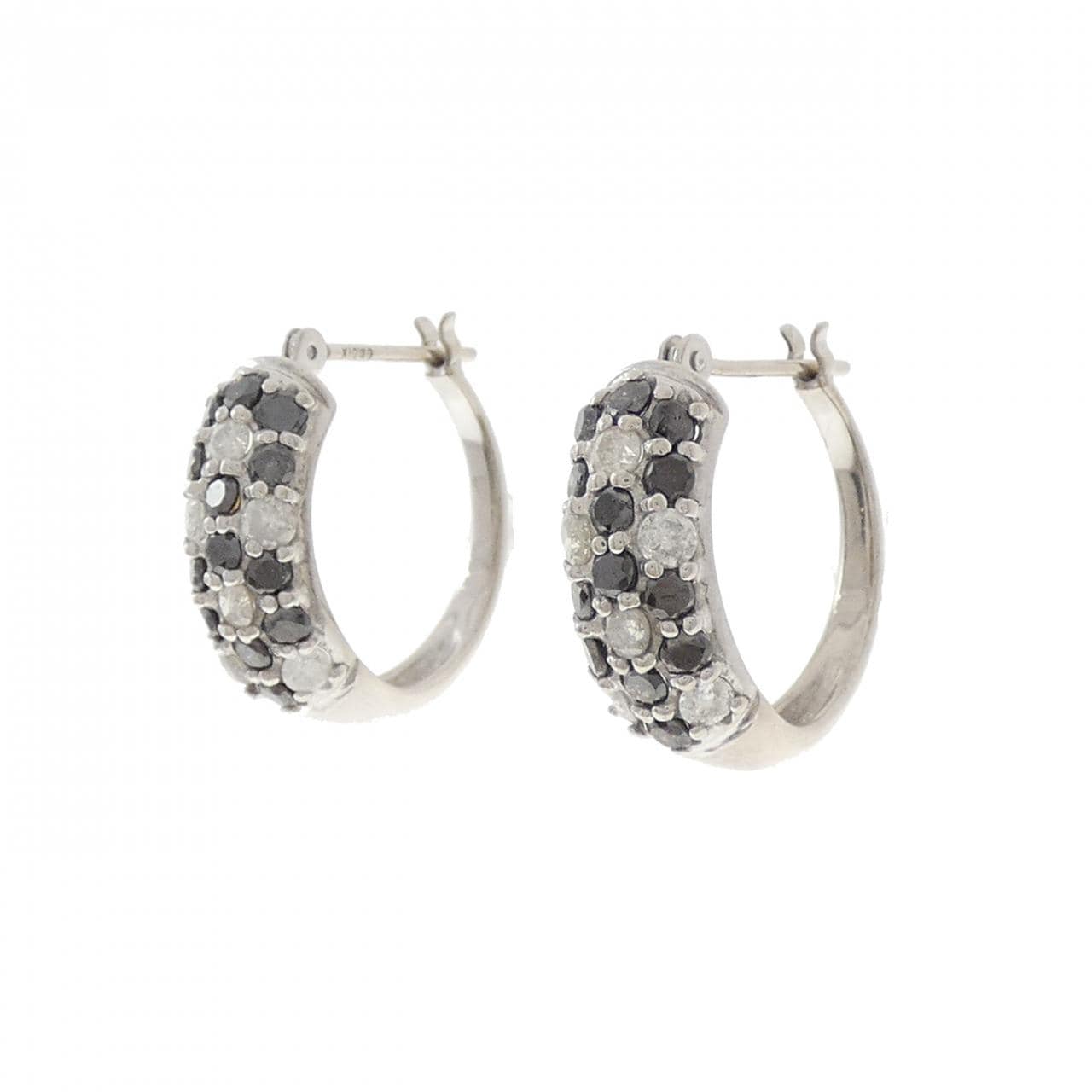 K10WG ダイヤモンド ピアス 1.00CT