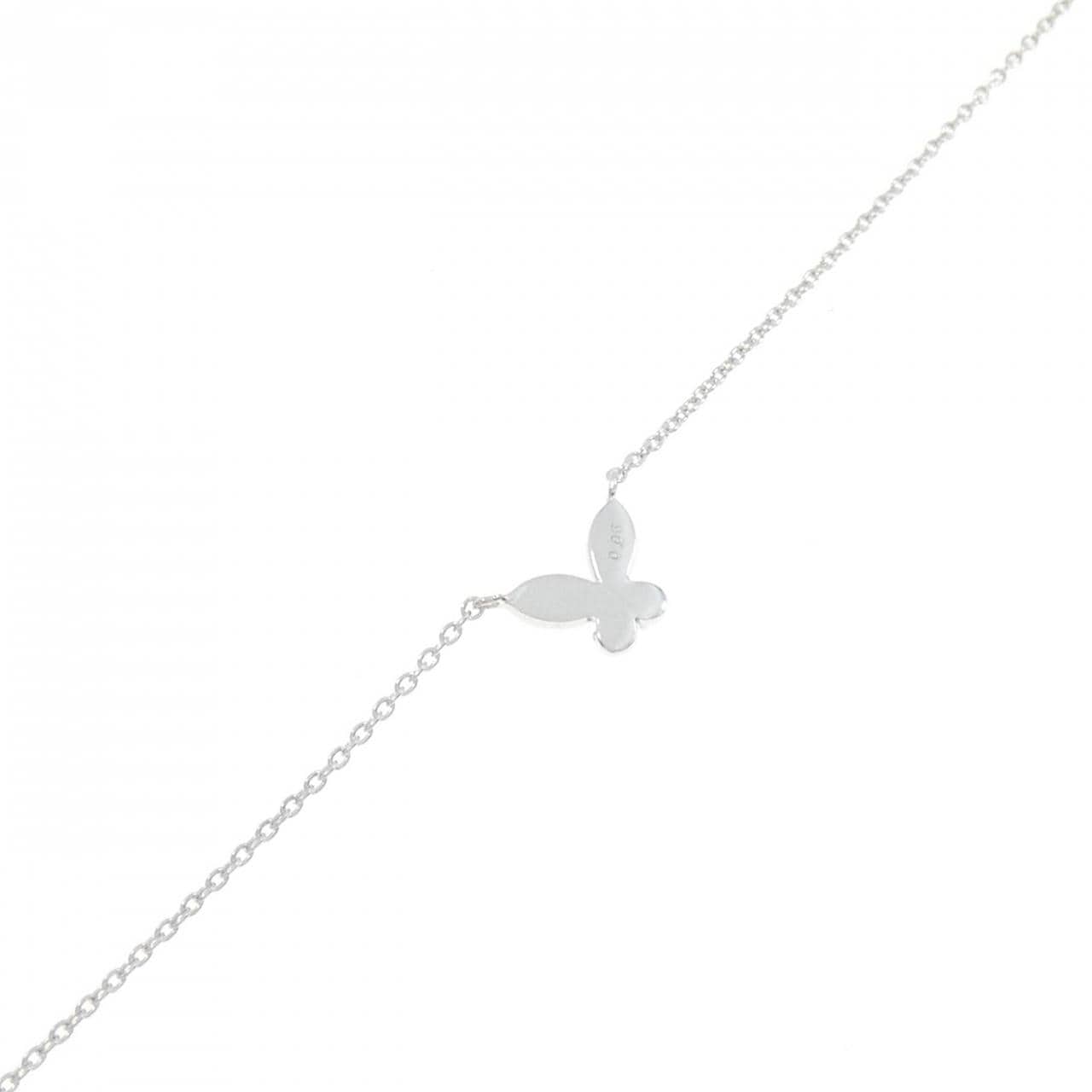 K18WG Butterfly Diamond Bracelet 0.05CT