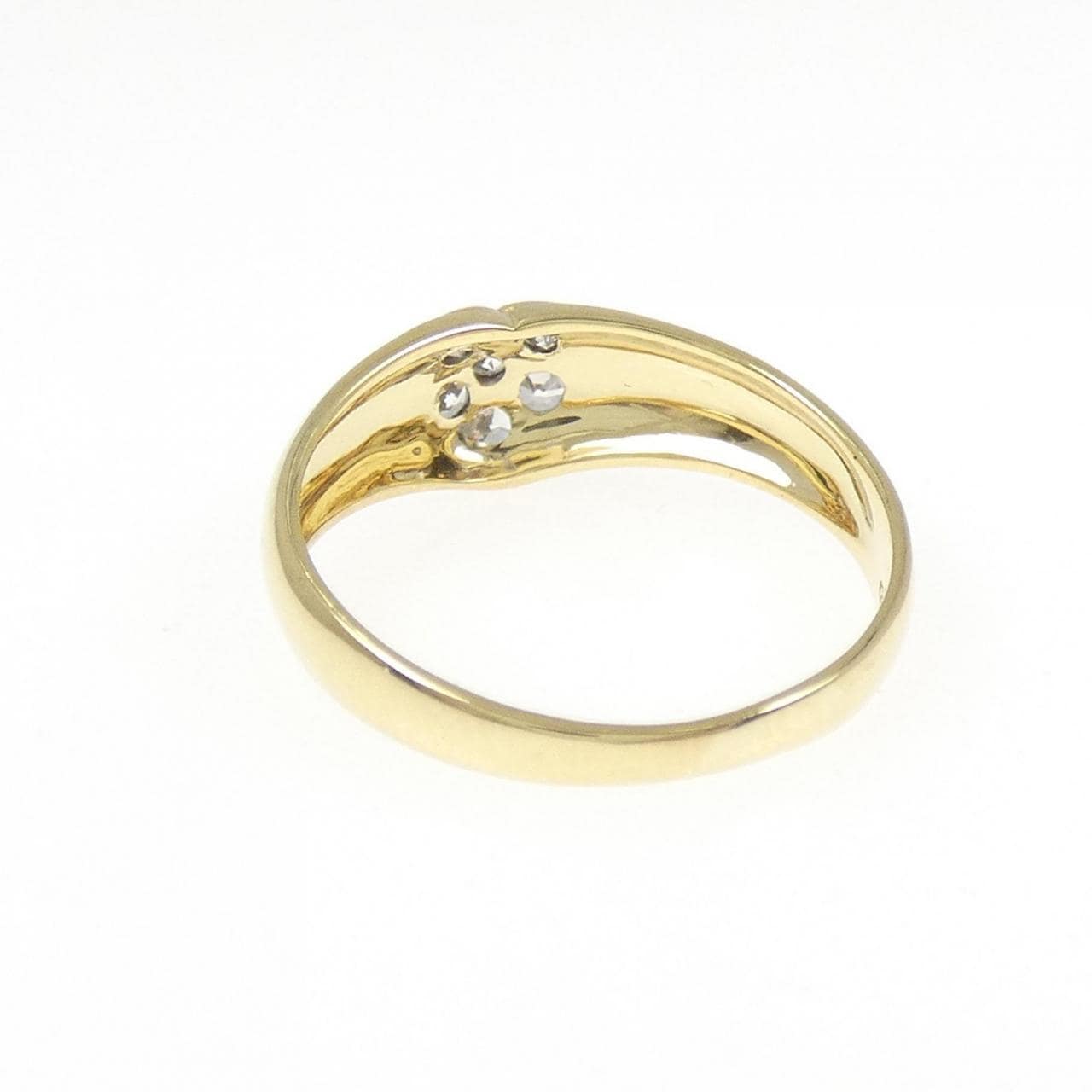 750YG ハート キュービック リング