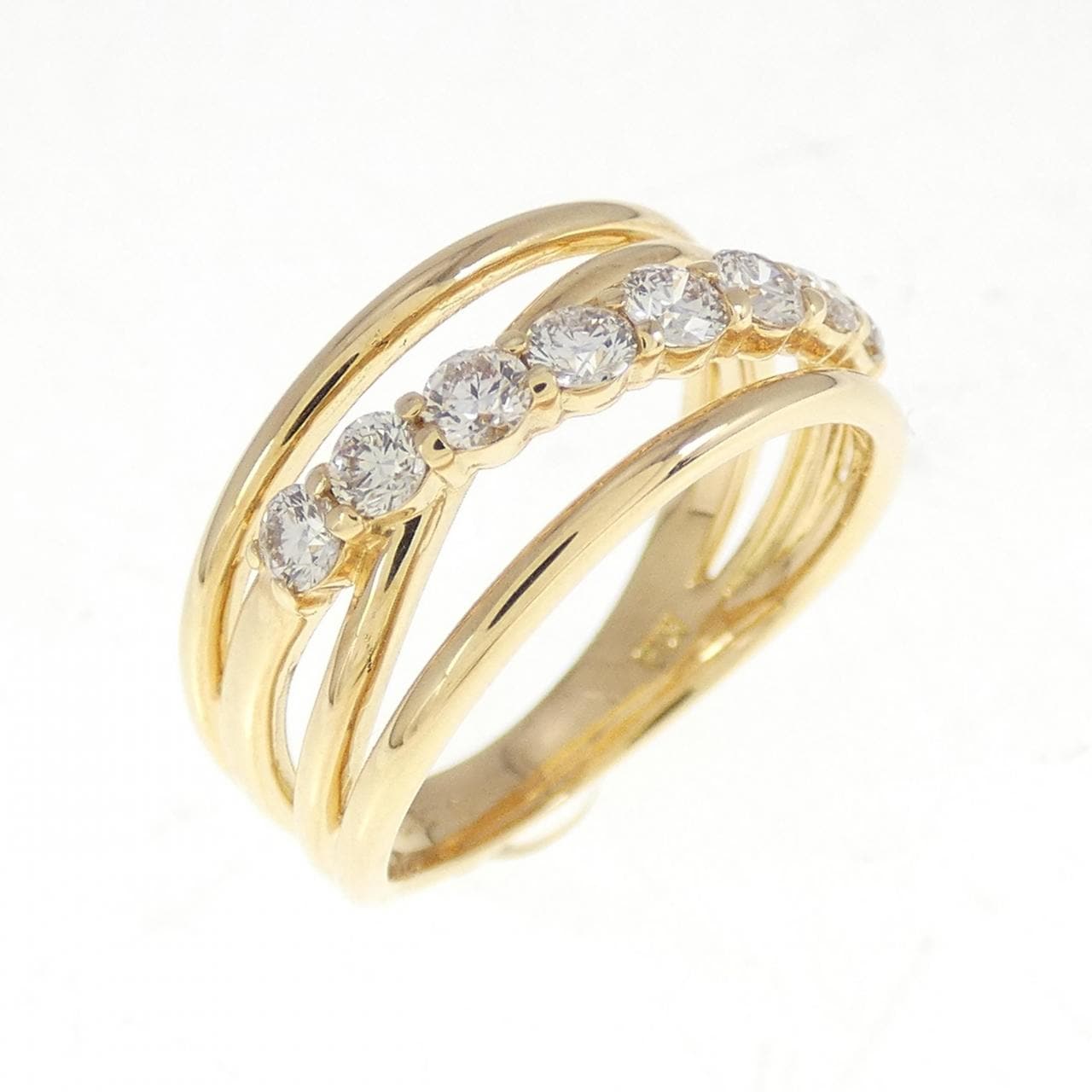 K18YG Diamond Pinky Ring 0.33CT