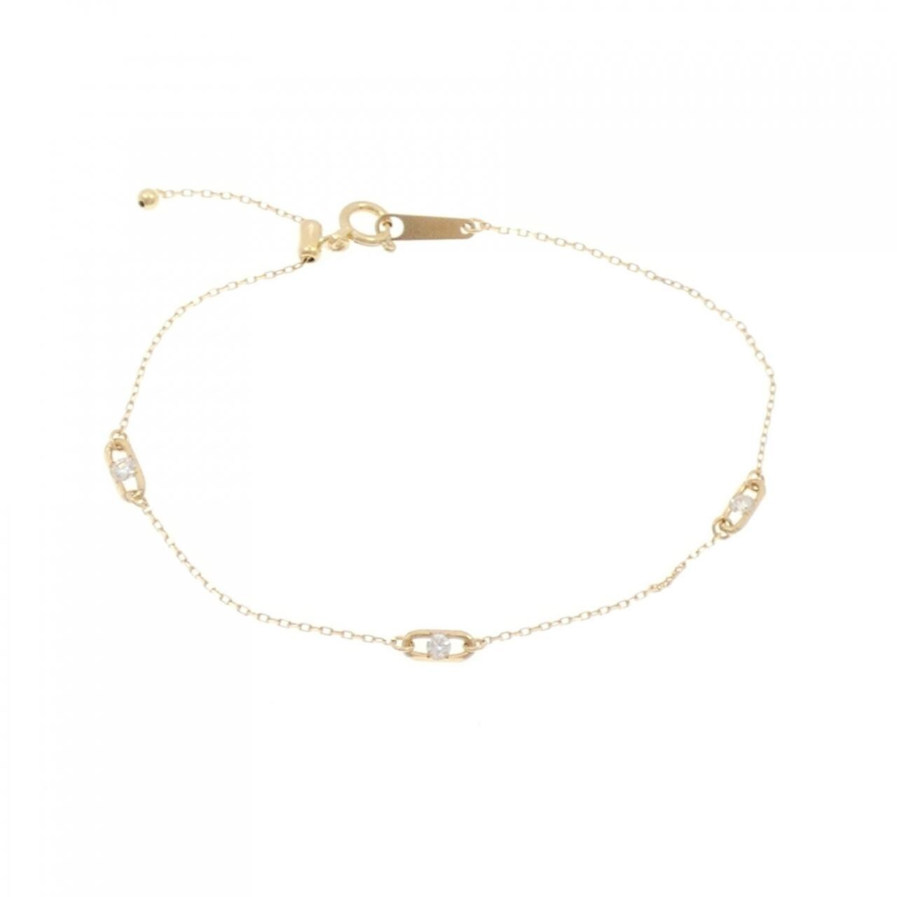 【新品】K18YG ダイヤモンド ブレスレット 0.10CT