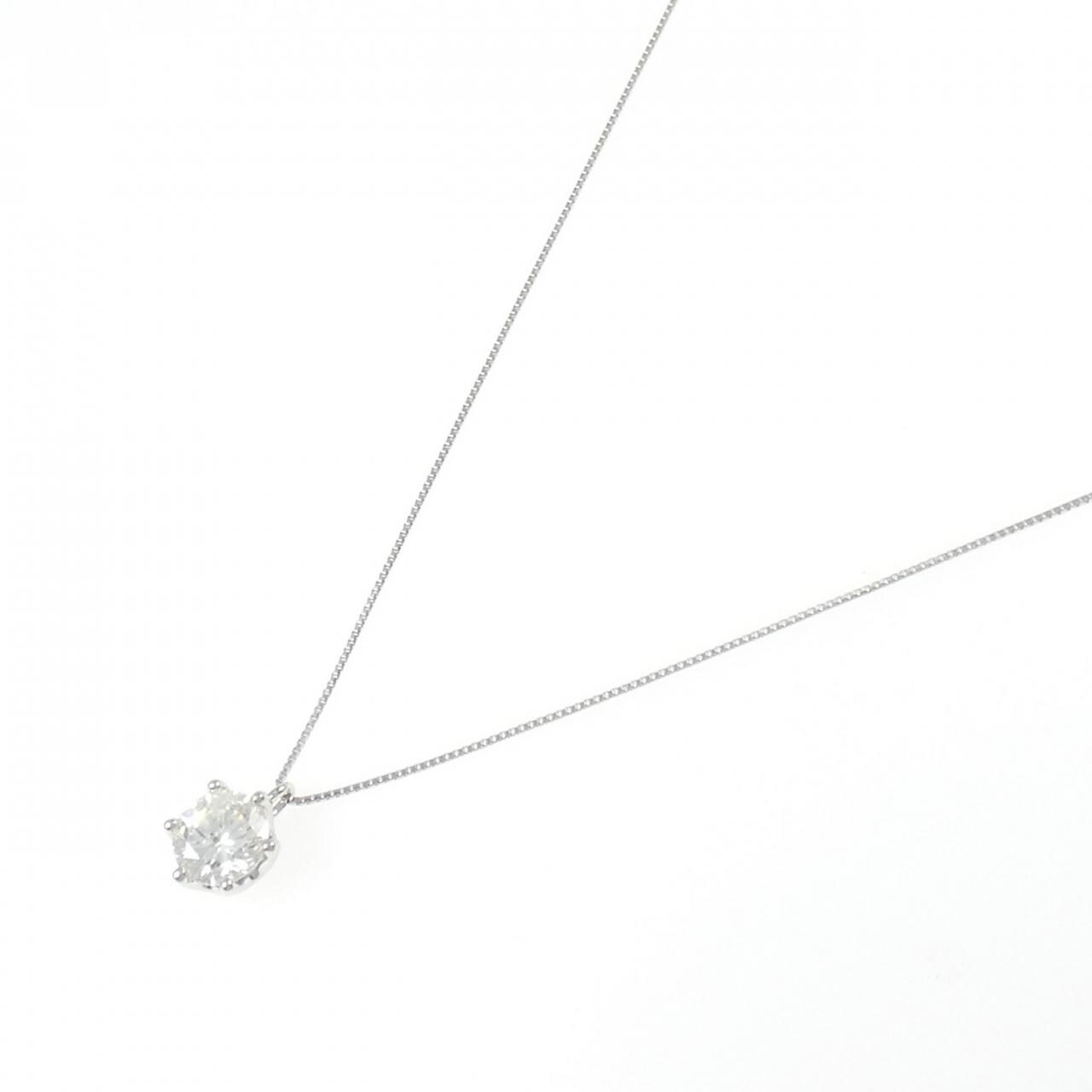 PT900/PT850 ソリティア ダイヤモンド ネックレス 1.045CT