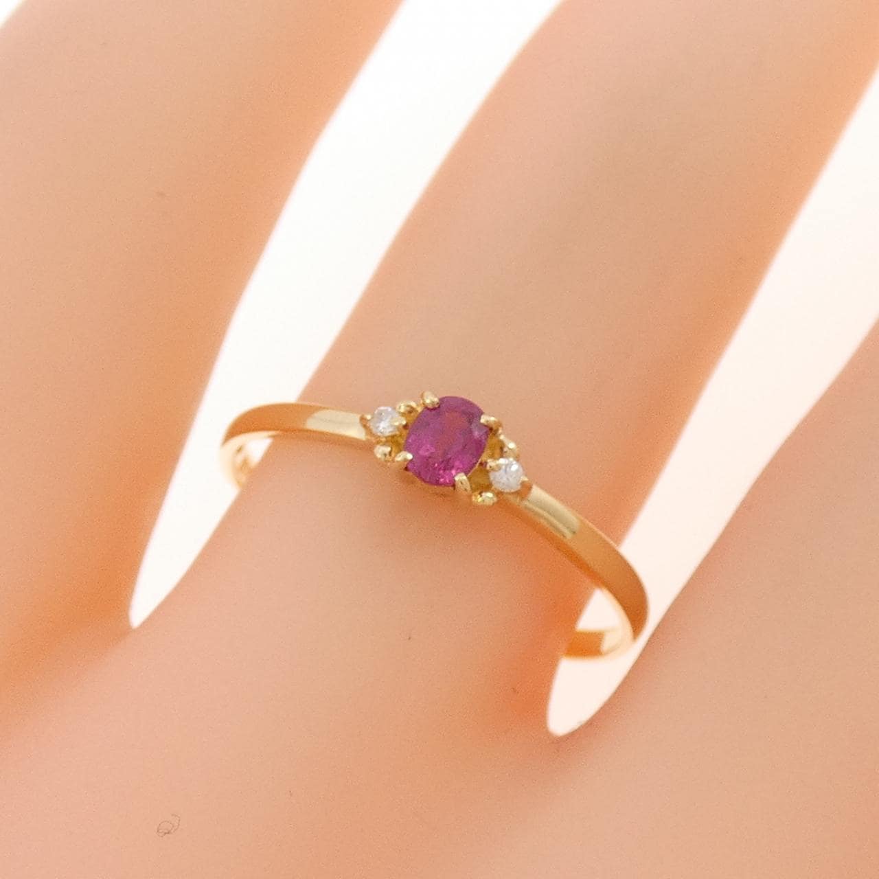 K18YG ルビー リング