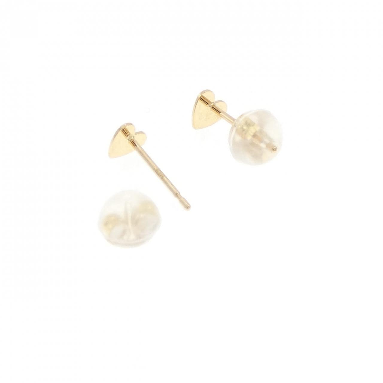 K18YG heart earrings