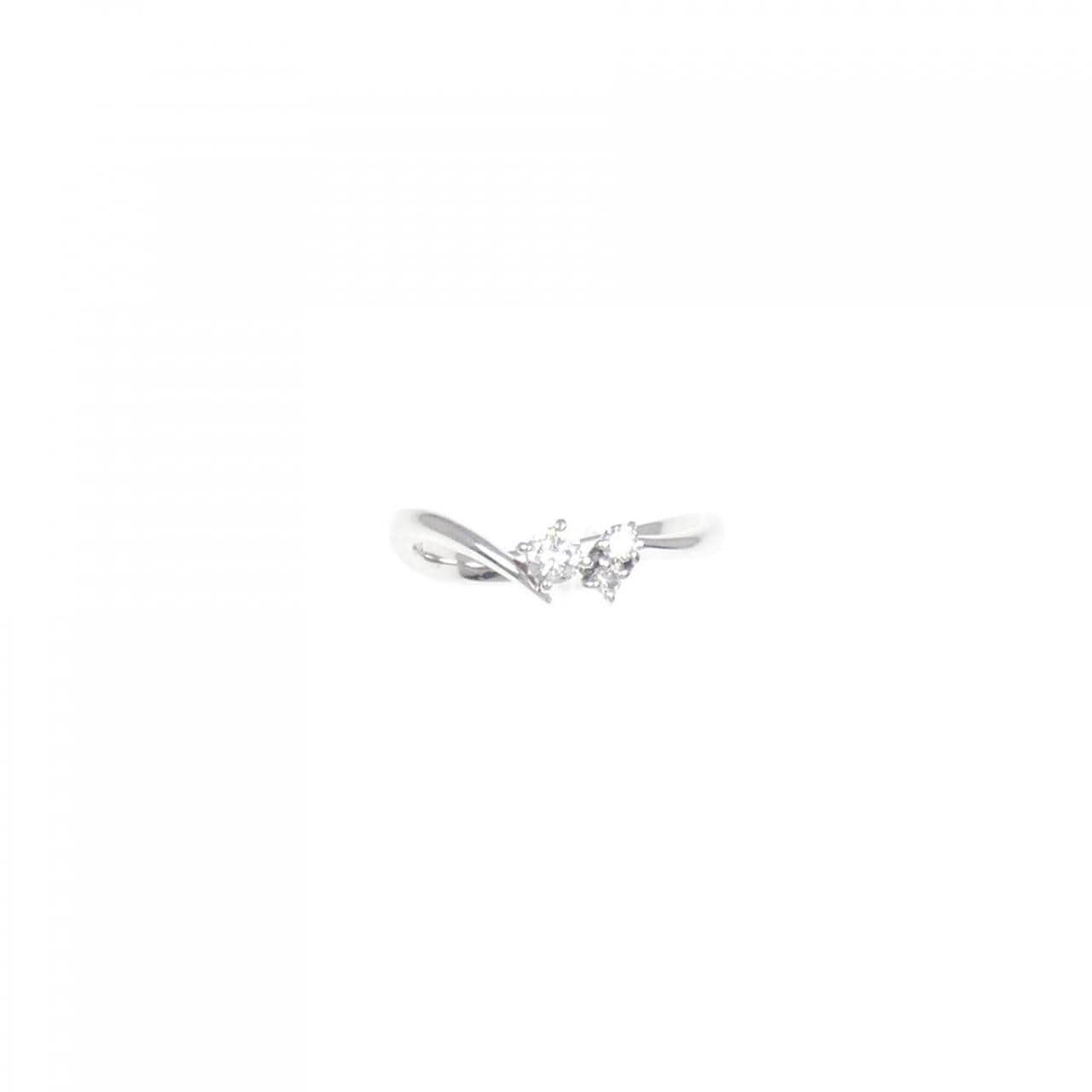 K18WG ダイヤモンド リング 0.15CT
