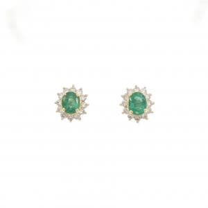 K18YG エメラルド ピアス 0.72CT