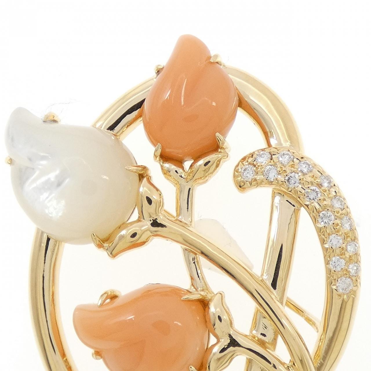 タサキ カラーストーン ブローチ