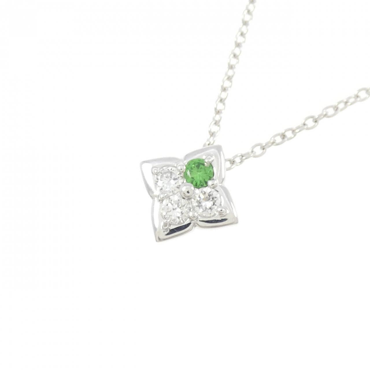 K18WG ガーネット ネックレス 0.06CT