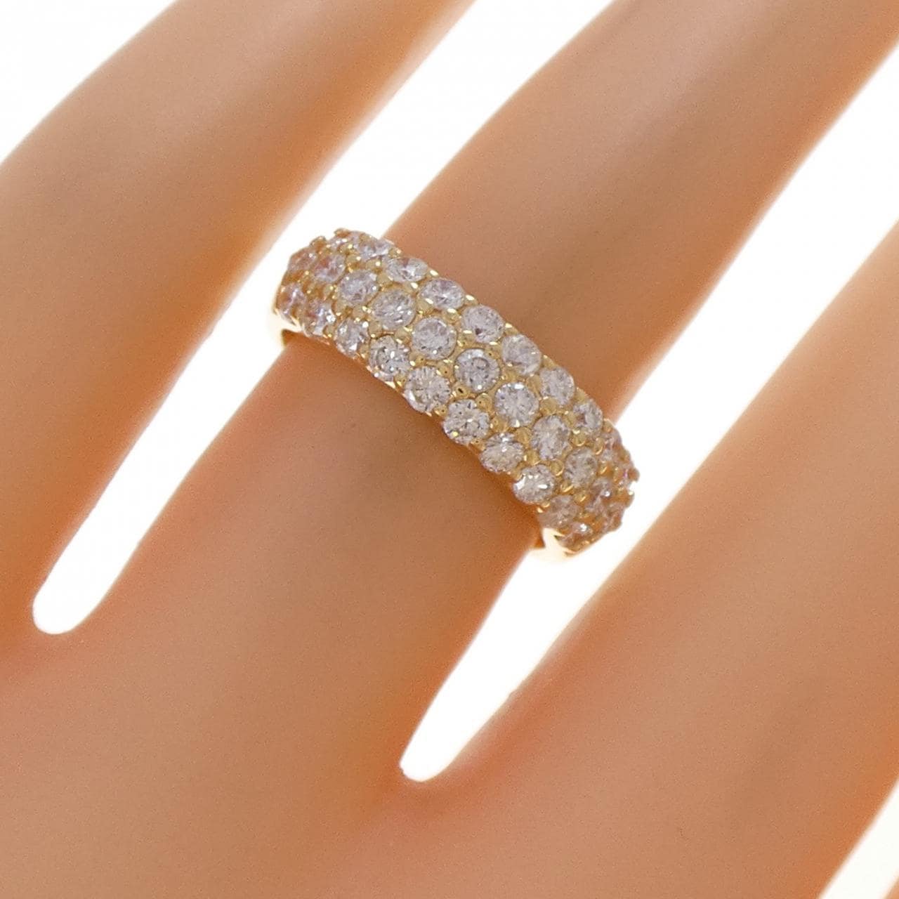 K18YG パヴェ ダイヤモンド リング 1.00CT