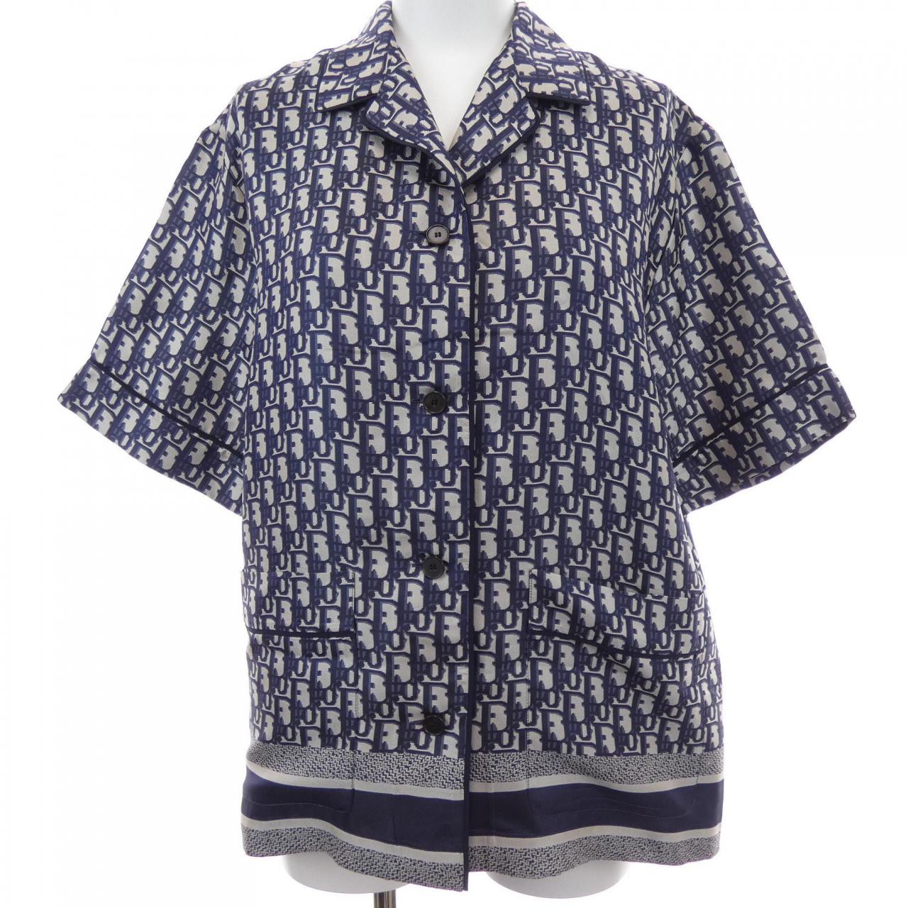 クリスチャンディオール CHRISTIAN DIOR DIOR CHEZ MOI/ディオールオブリーク 121V46A6608 S/Sシャツ