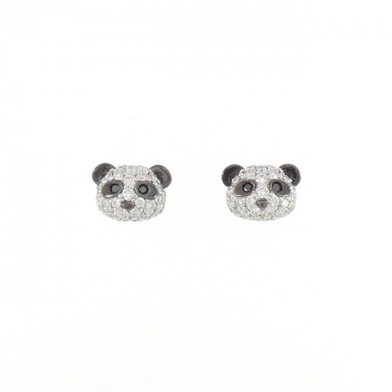 ポンテヴェキオ パンダ ダイヤモンド ピアス 0.39CT