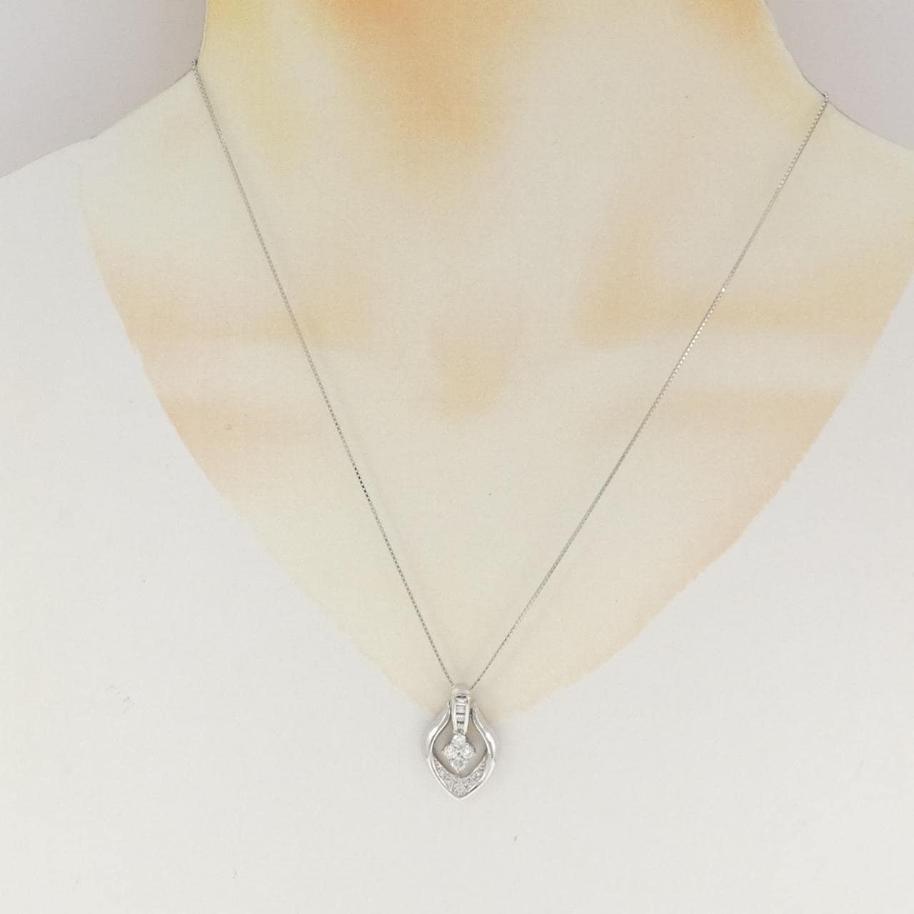PT900/PT850 ダイヤモンド ネックレス 0.53CT