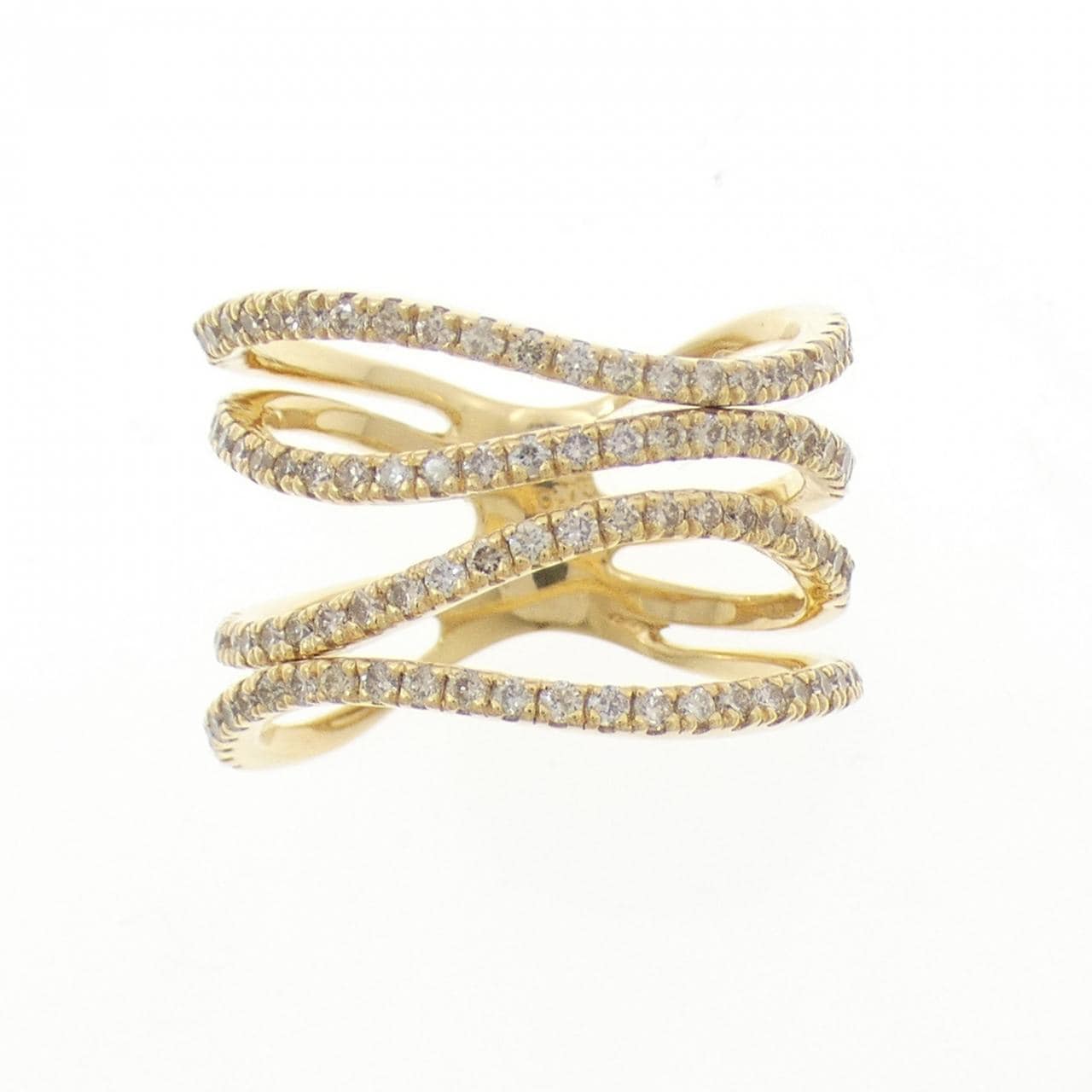 K18YG ダイヤモンド リング 0.75CT