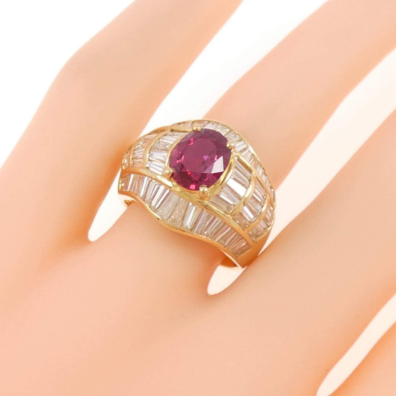 750YG ルビー リング 2.77CT タイ産