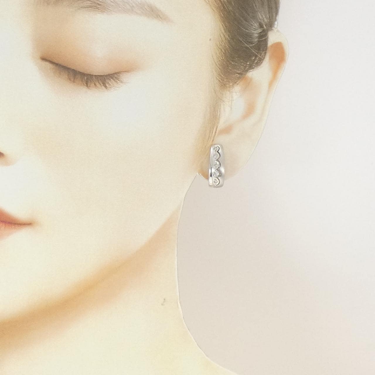 K18WG ダイヤモンド ピアス/イヤリング 0.2CT