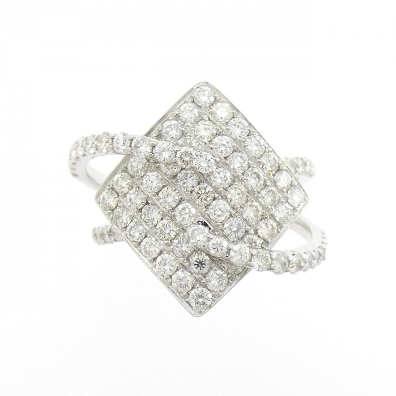 K18WG ダイヤモンド リング 1.65CT