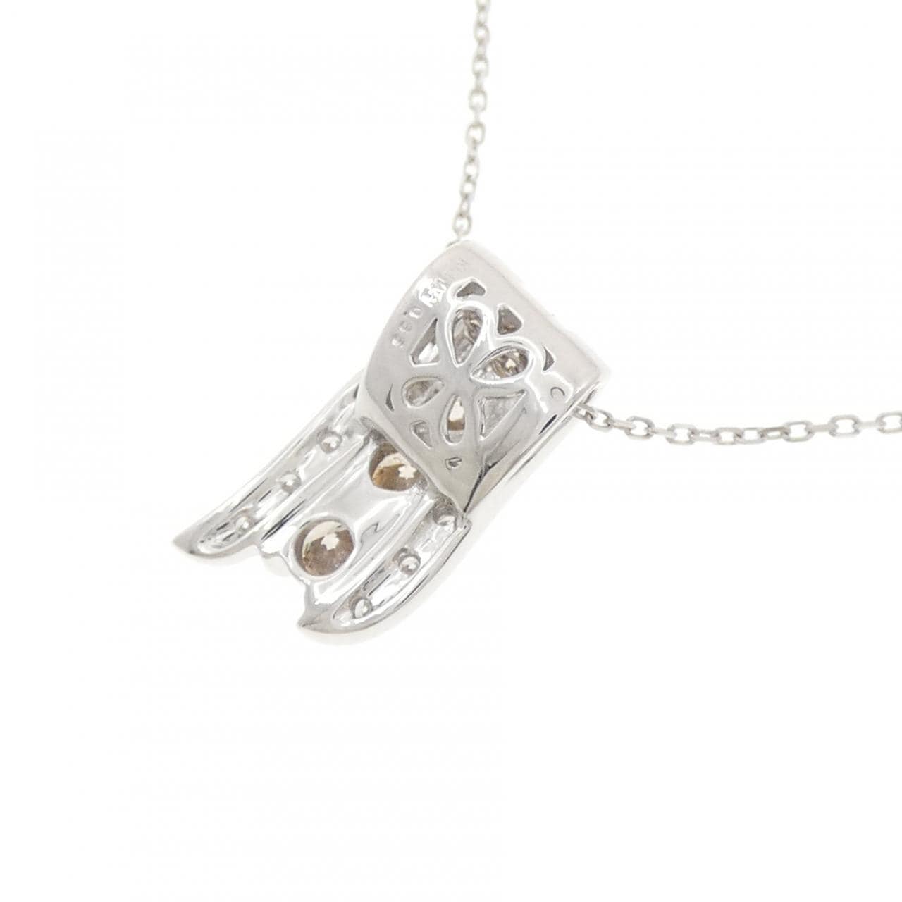 K18WG ダイヤモンド ネックレス 0.65CT