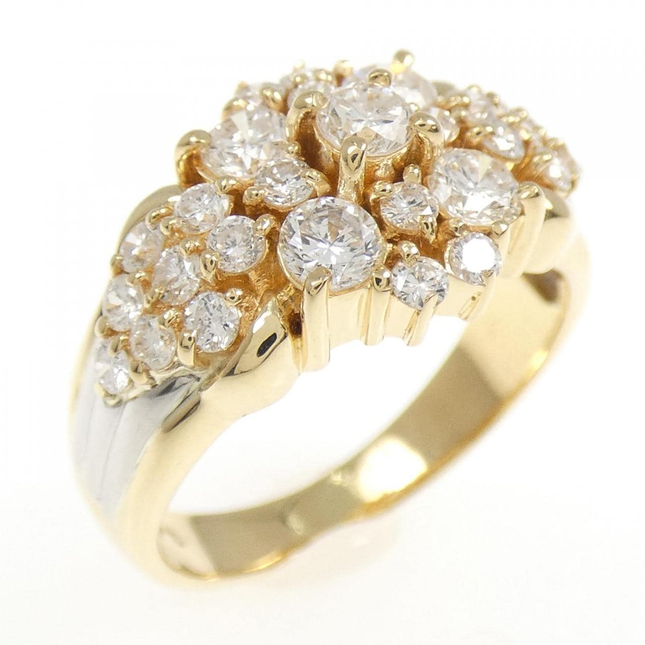 K18YG/PT900 ダイヤモンド リング 1.00CT