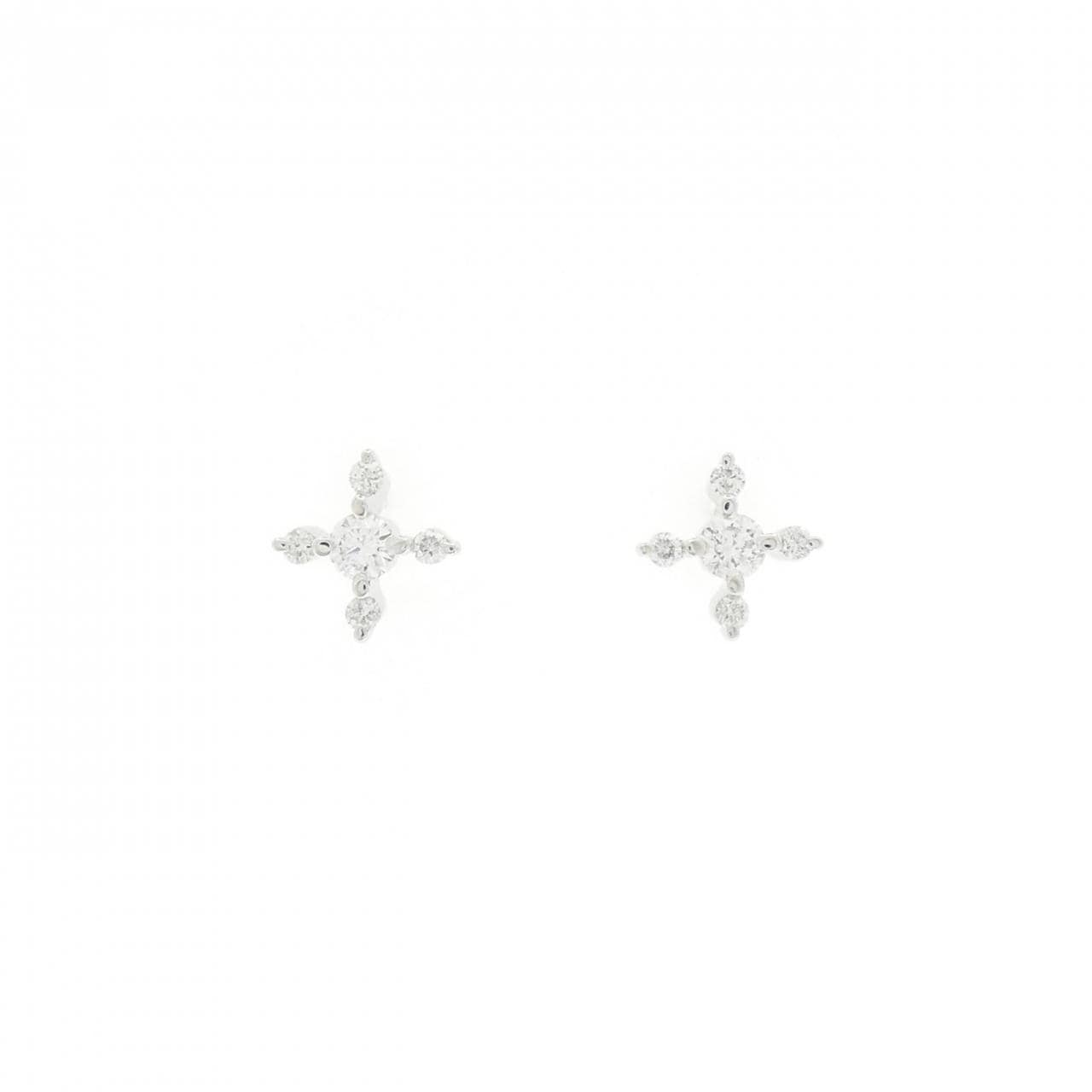 K18WG ダイヤモンド ピアス 0.28CT