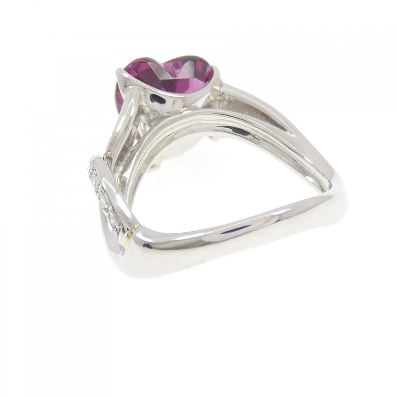 PT900 Heart Garnet Ring 4.41CT