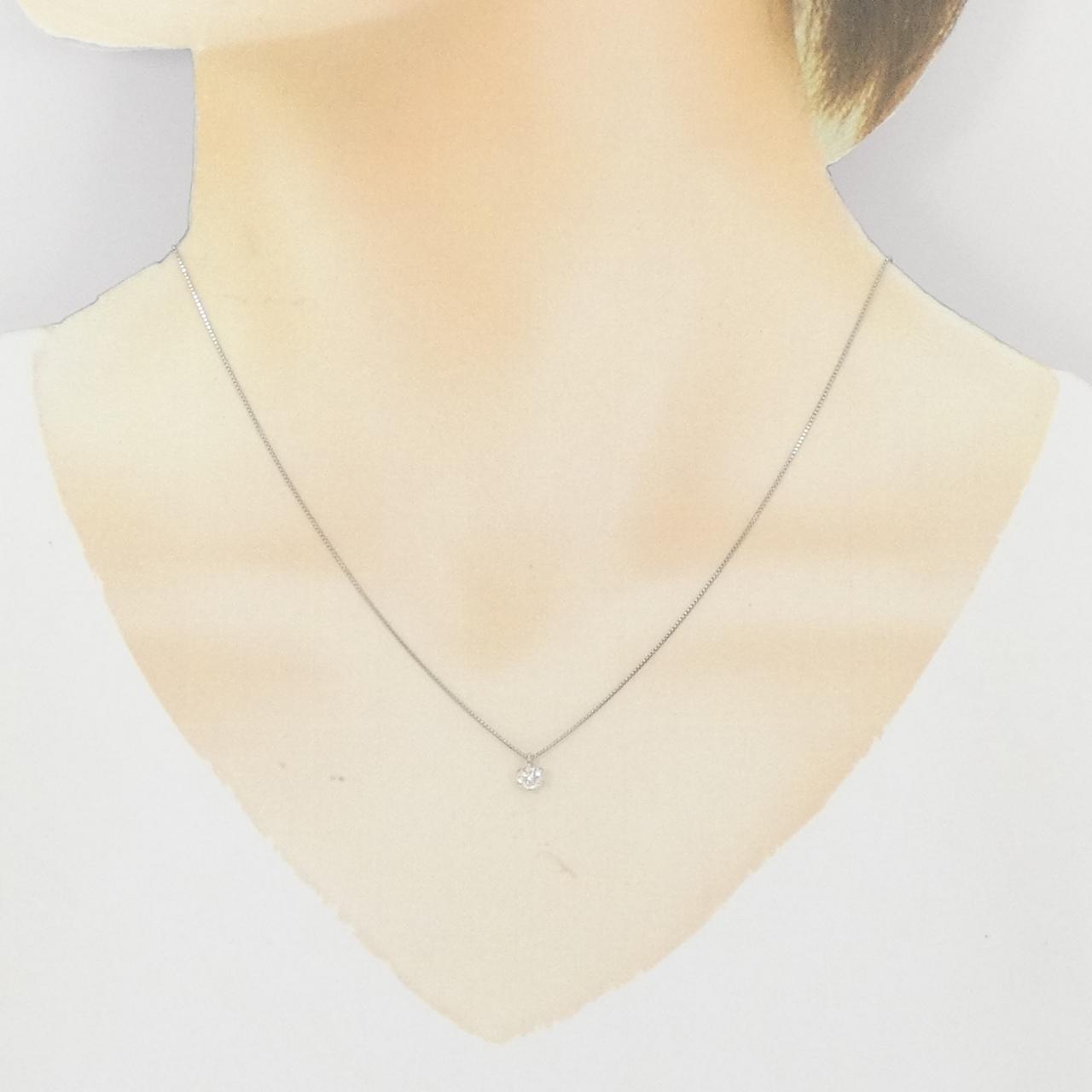 PT ソリティア ダイヤモンド ネックレス 0.18CT