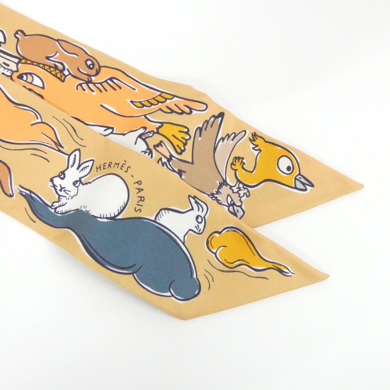 エルメス MILLE ET UN LAPINS ツイリー 064007S スカーフ