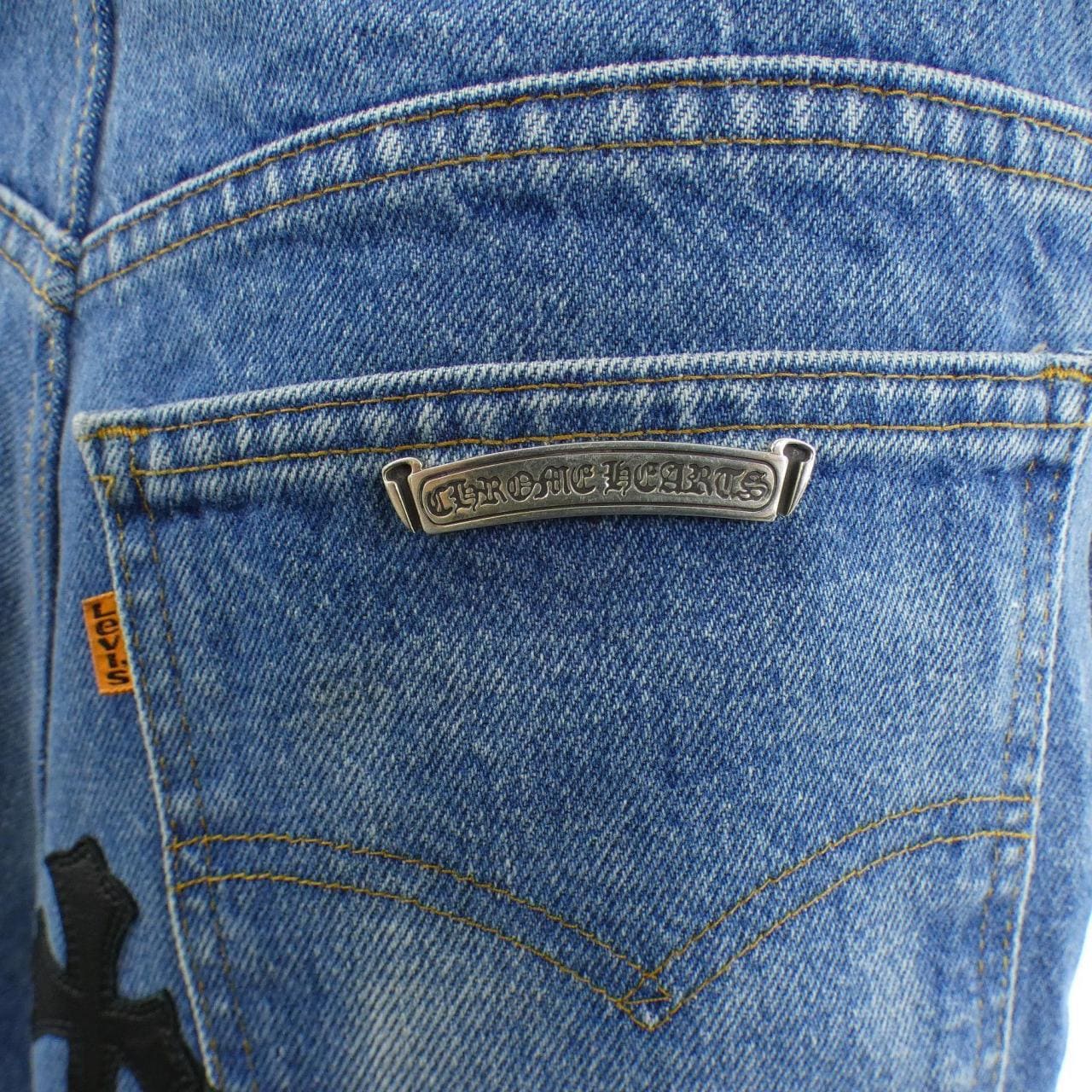 CHROME HEARTS Hearts STAR 69 VNTG BLU DNM 411206364******144 Skirt