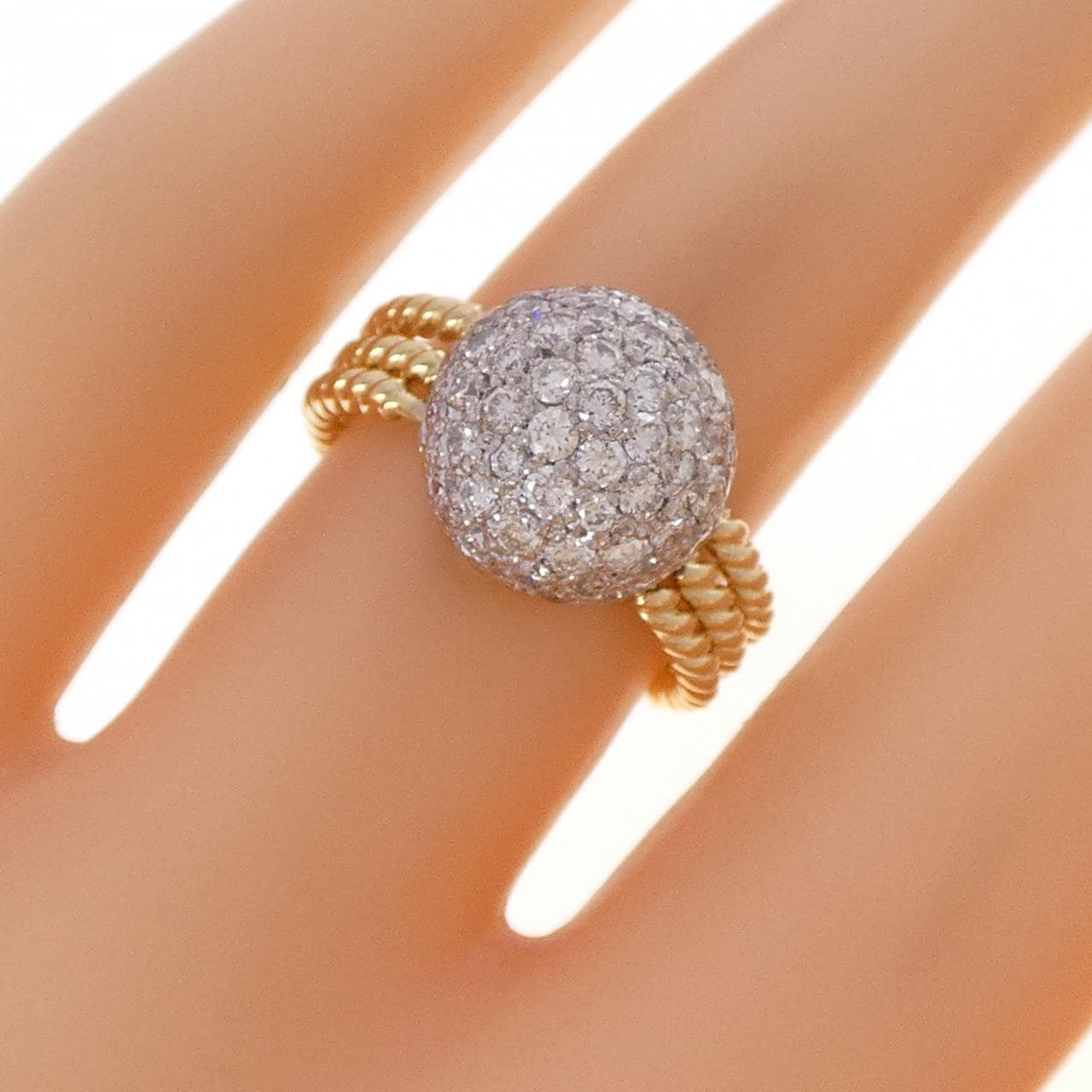 K18YG/PT900 ダイヤモンド リング 1.06CT