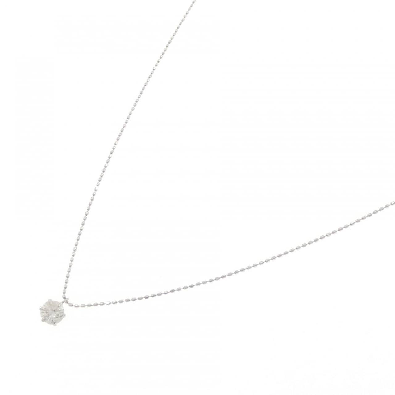 K18WG ソリティア ダイヤモンド ネックレス 0.20CT