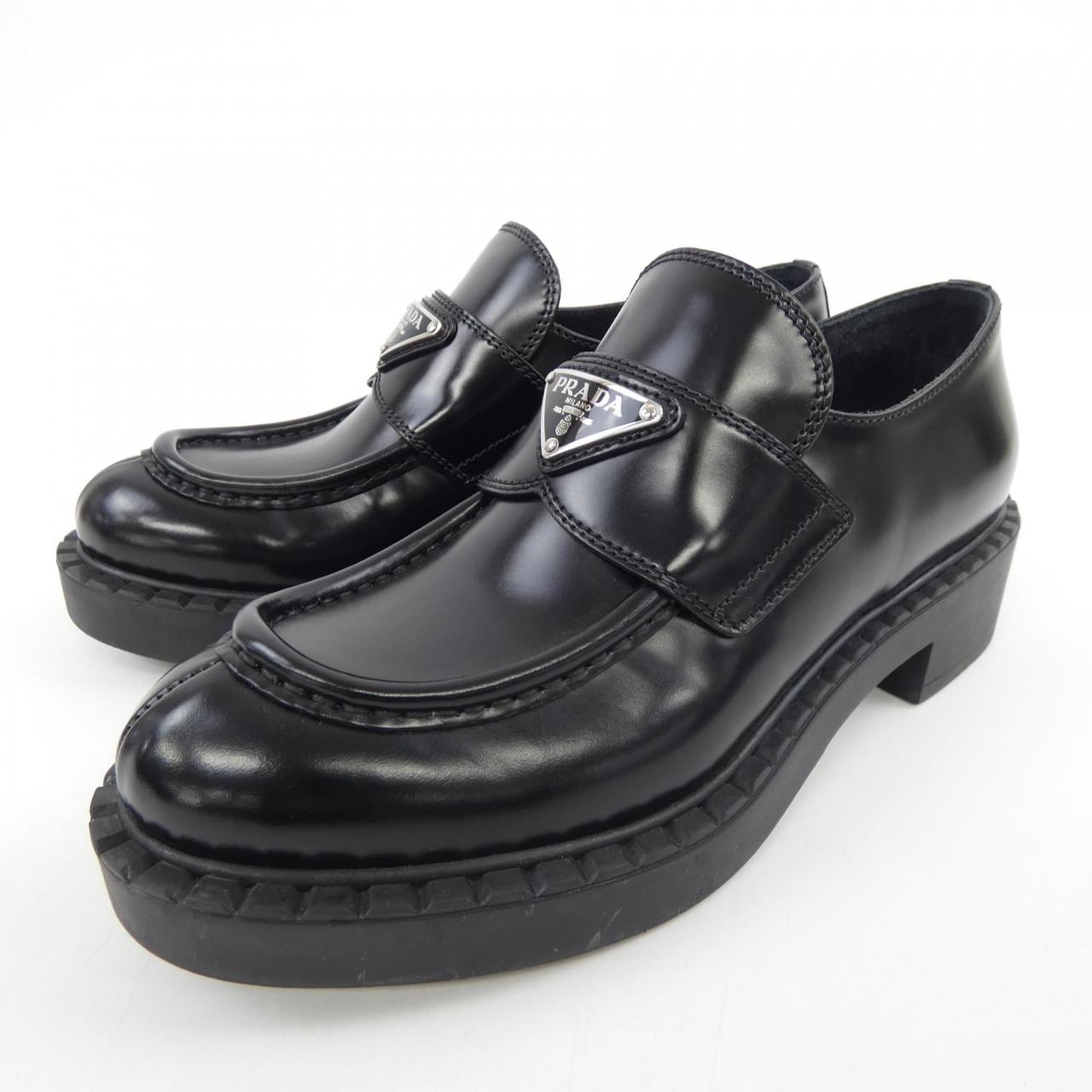 プラダ PRADA チョコレート ローファー トライアングルロゴ 1D246M シューズ