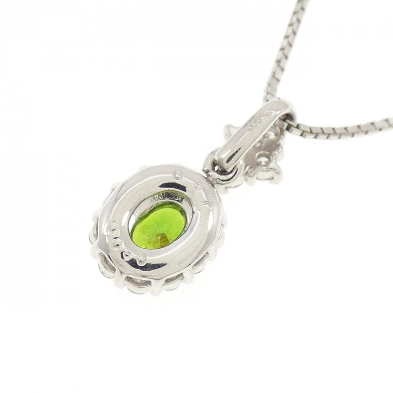 PT900/PT850 Demantoid garnet Necklace 0.37CT
