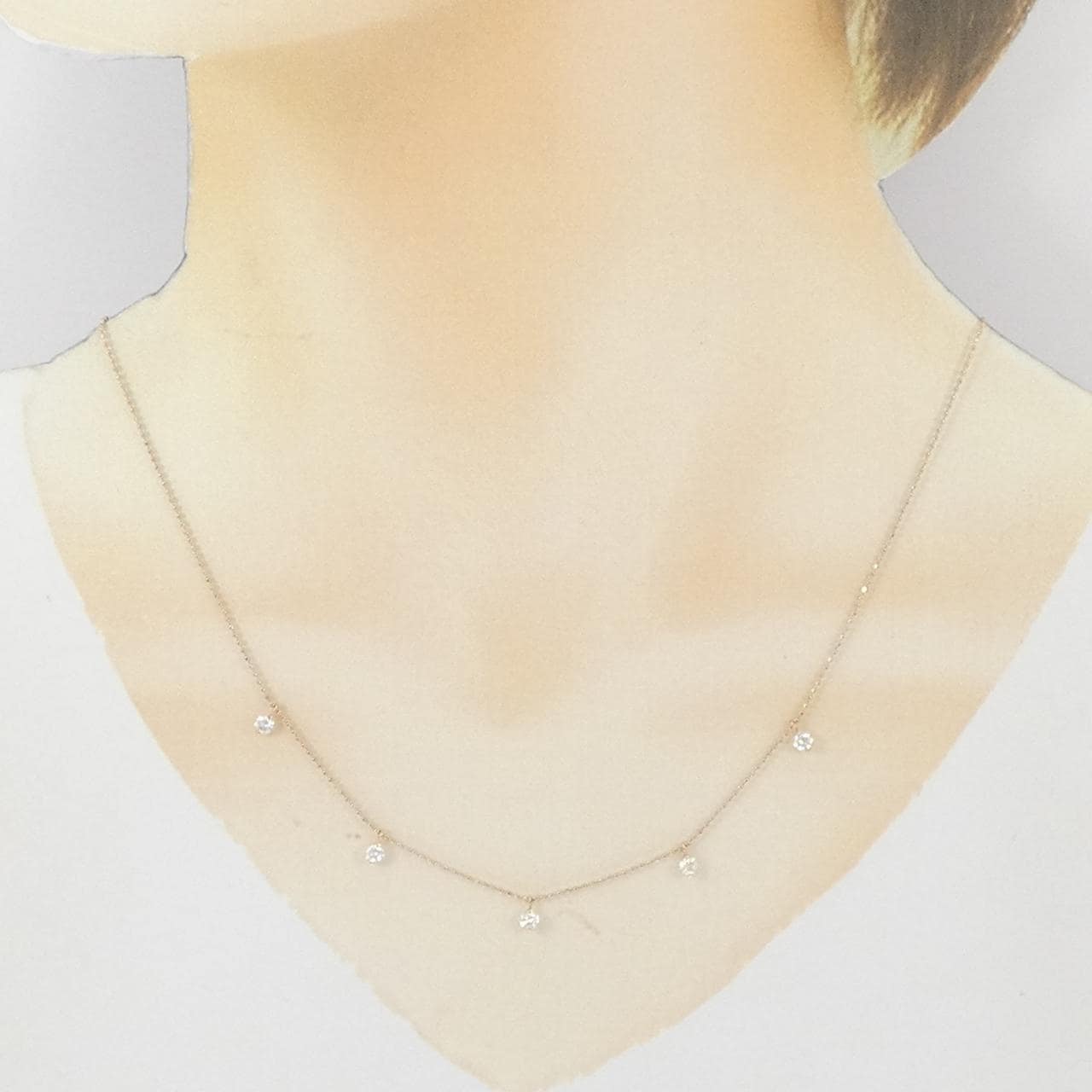 K18PG ダイヤモンド ネックレス 0.40CT