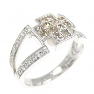K18WG ダイヤモンド リング 0.75CT