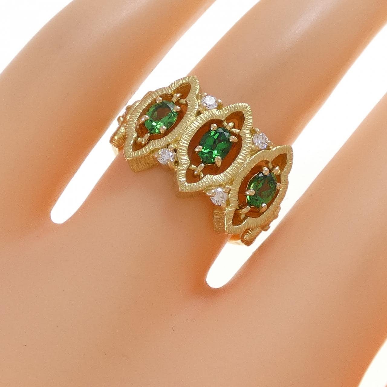 水野薫子 グリーンガーネット リング 0.63CT