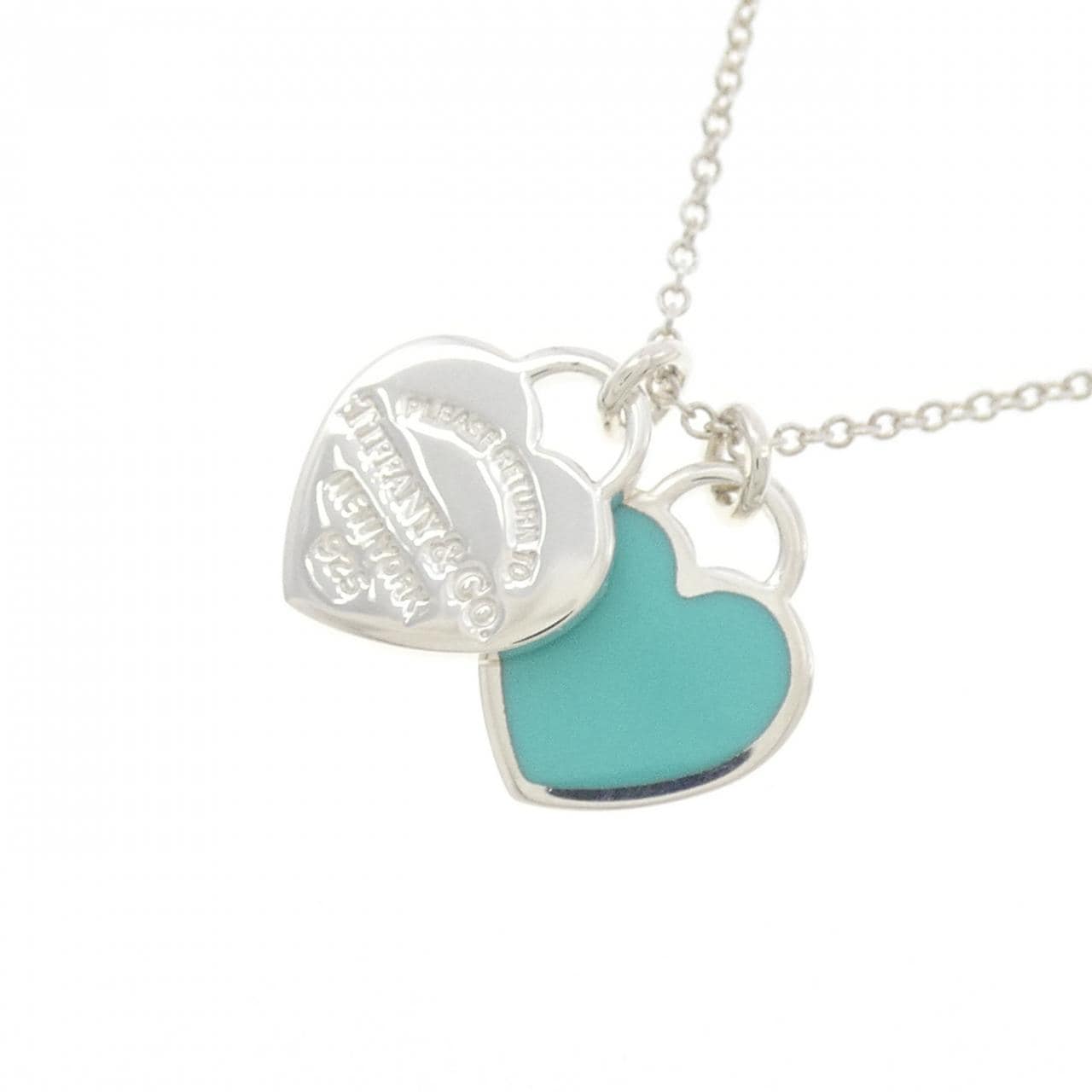 TIFFANY Return to TIFFANY Mini Double Heart Tag Necklace