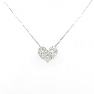 PT900/PT850 ハート ダイヤモンド ネックレス 1.00CT