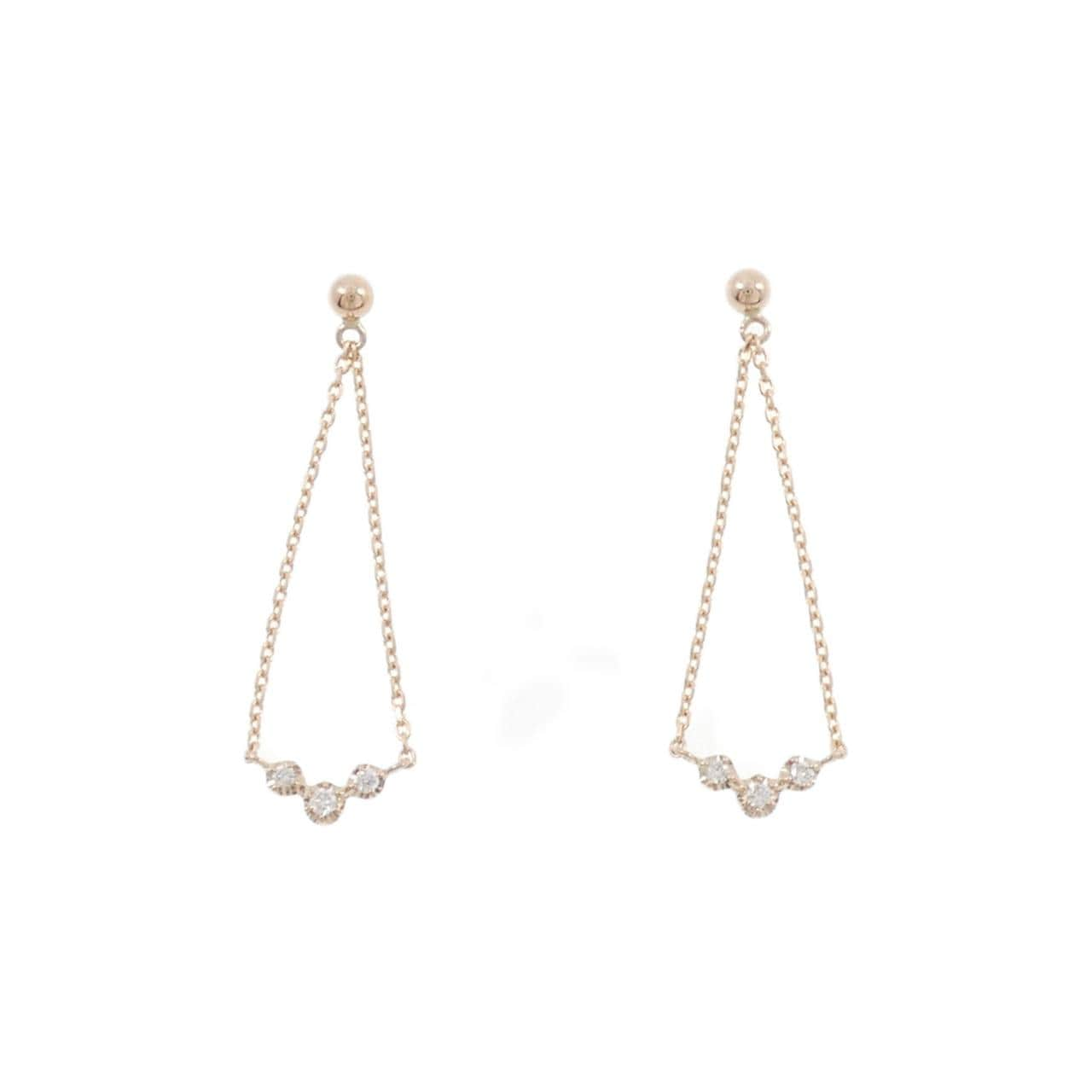 K18PG Diamond earrings