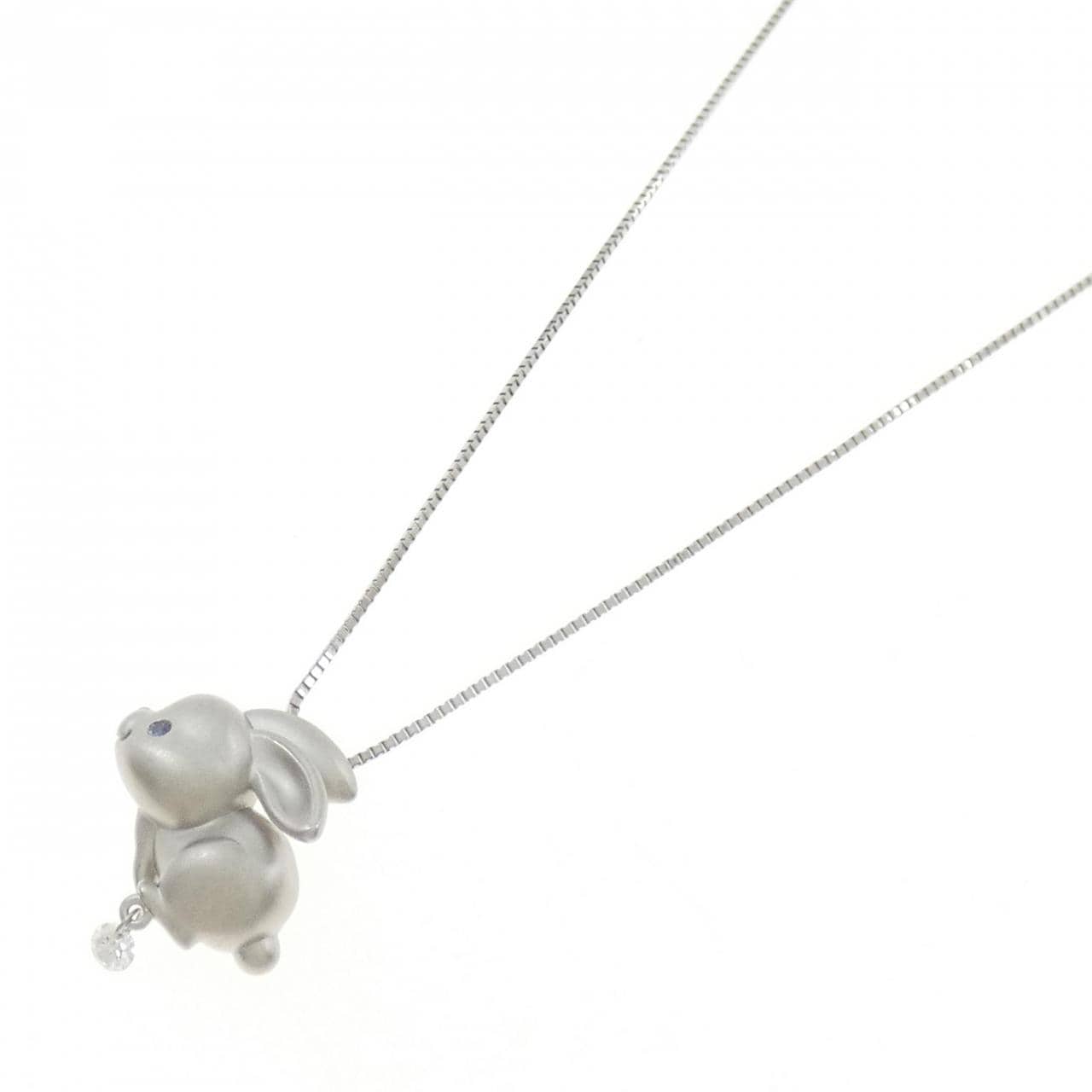 PT ラビット サファイヤ ネックレス 0.01CT