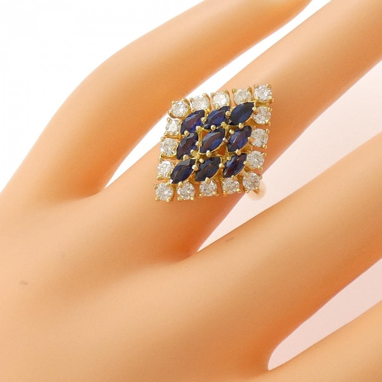 K18YG サファイヤ リング 1.24CT